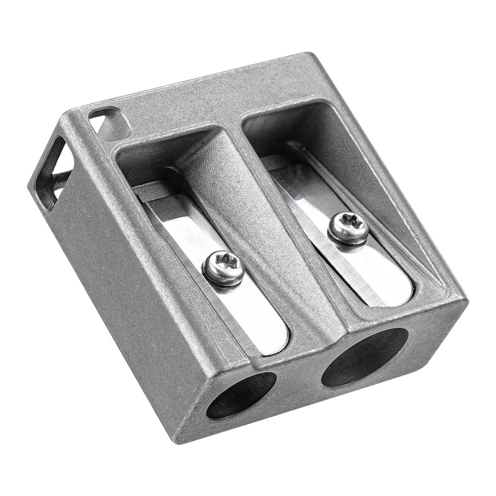 Amazon.com: KeyUnity KT02 Double Hole Pencil Sharpener, Titanium